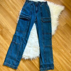 RSQ Straight Jeans Cargo Style Denim Size 27